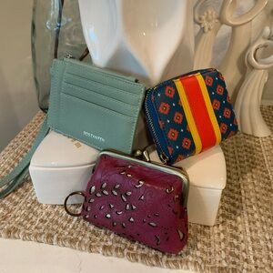 Patricia Nash Mint, Multicolor, and Purple Wallet Trio